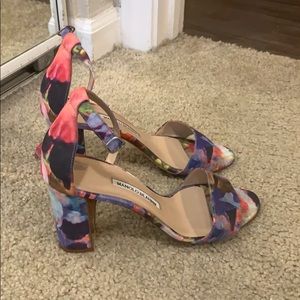 New! MANOLO BLAHNIK Lauratopi in Satin Floral 🌺